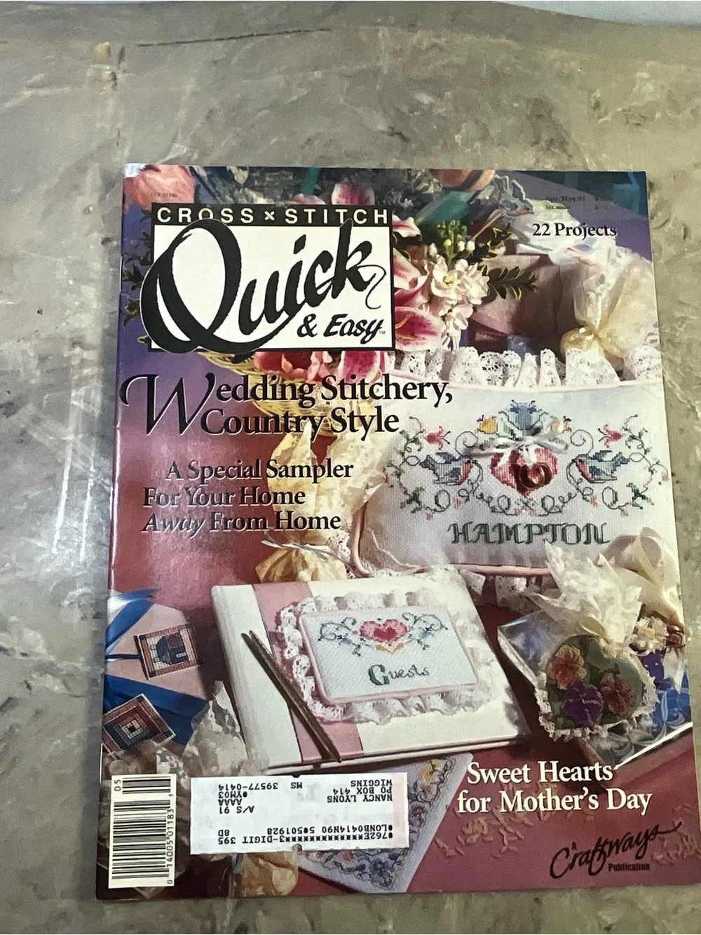 Six Quick & Easy Cross-Stitch Magazine Collection - Pink, White, Purple Covers